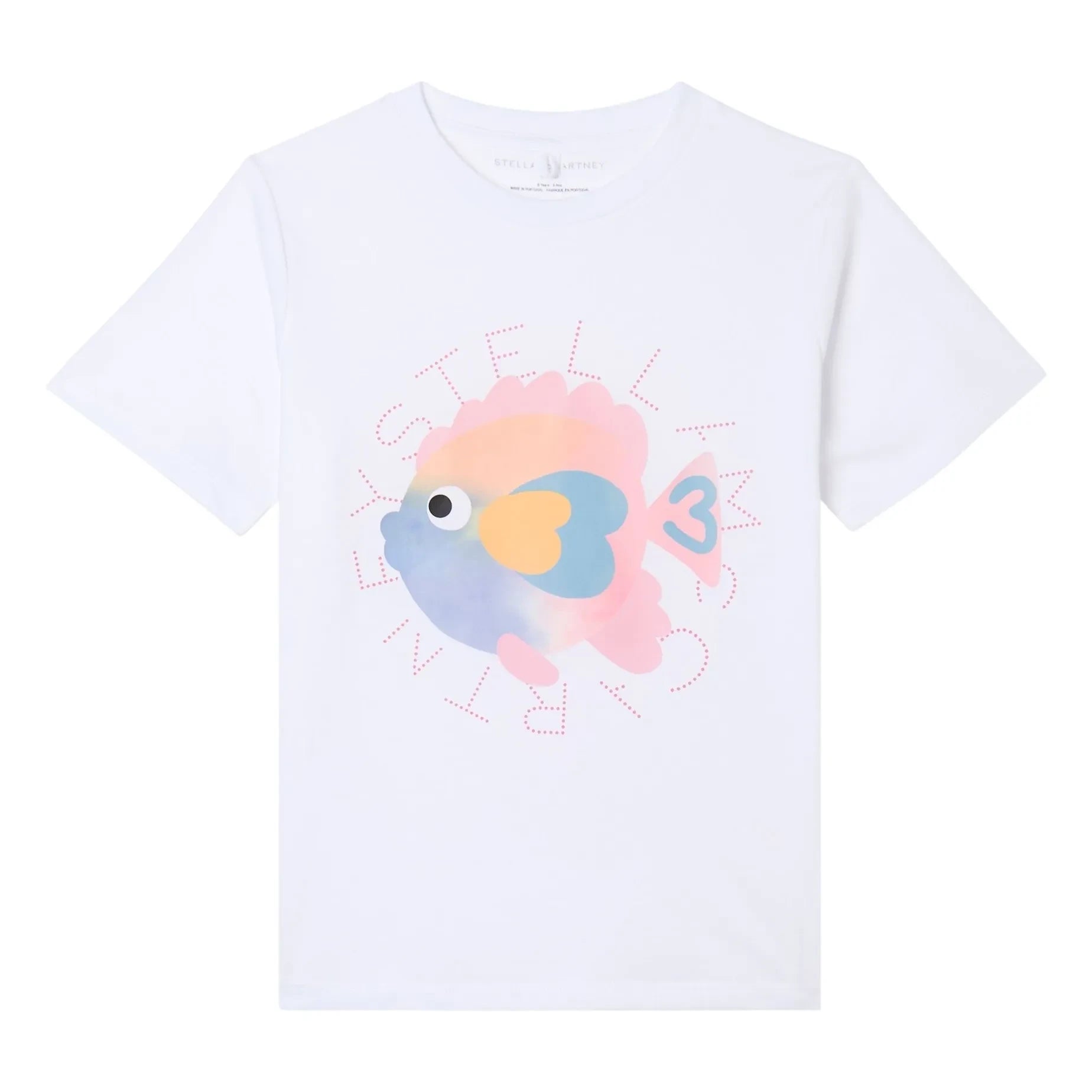 Stella McCartney Kids - Organic cotton fish T-shirt | White