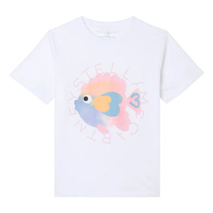 Stella McCartney Kids - Organic cotton fish T-shirt | White