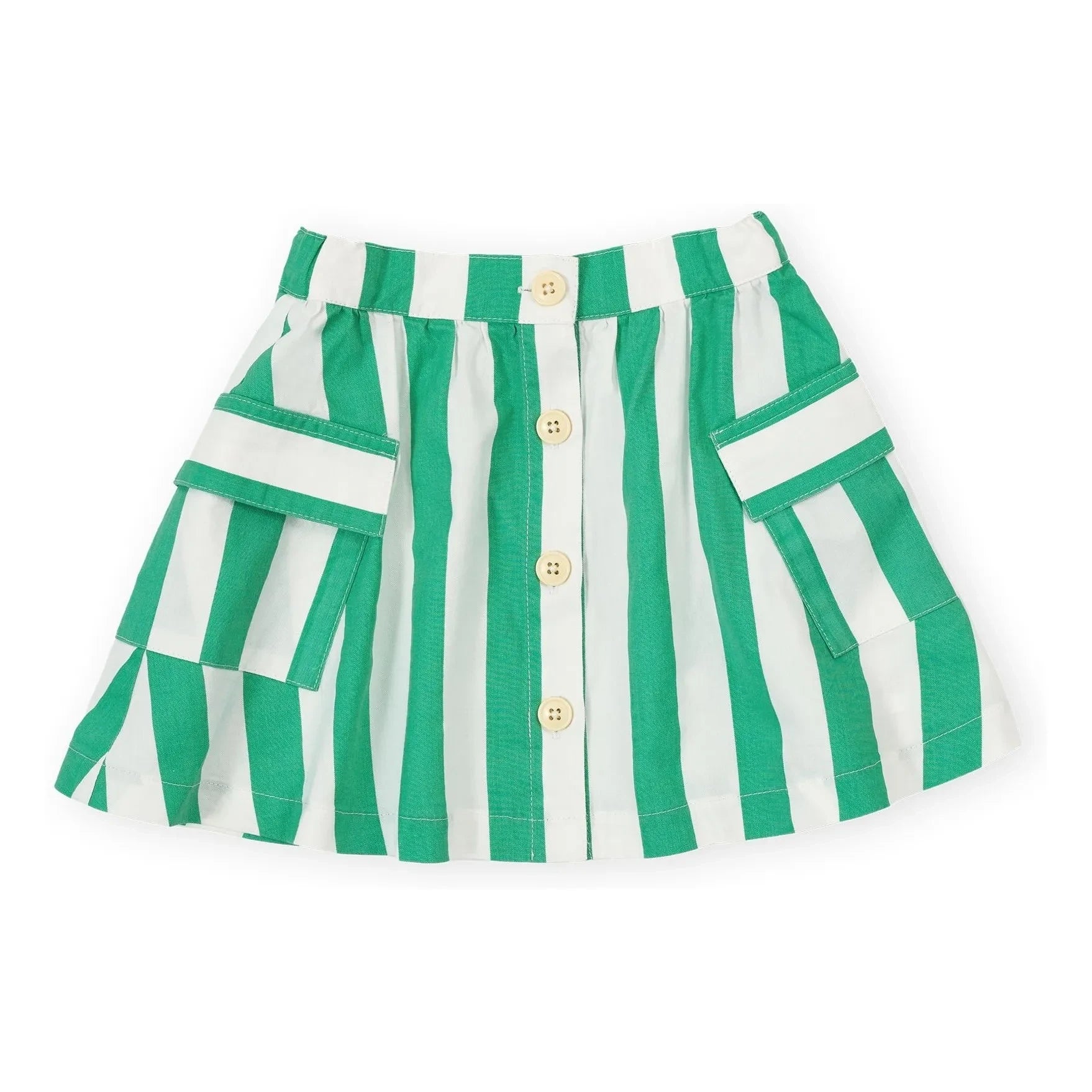 Goldie + Ace - Striped Pocket Skirt | Green