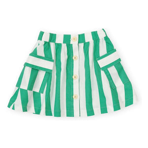 Goldie + Ace - Striped Pocket Skirt | Green