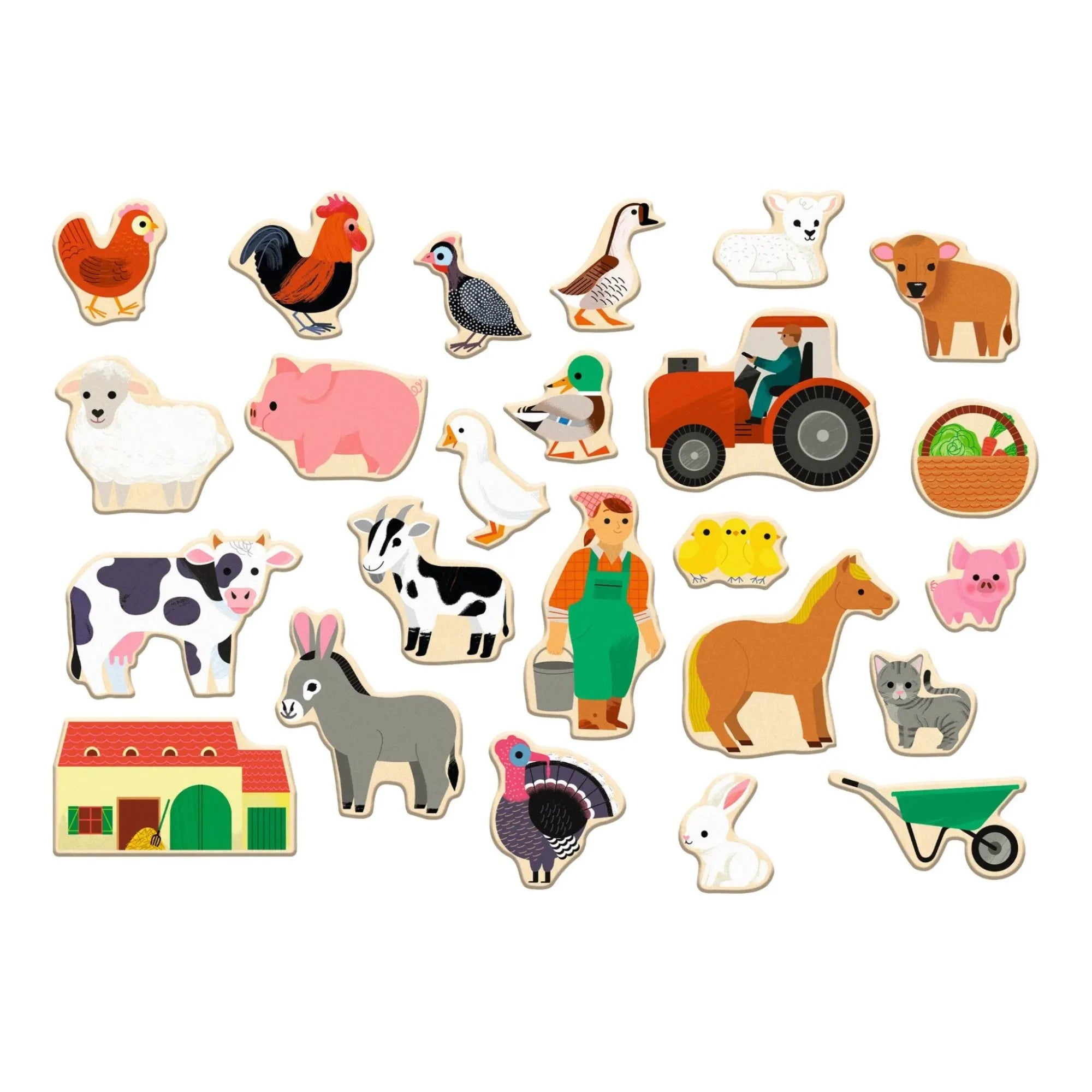 Djeco - Farmix Wooden Magnets