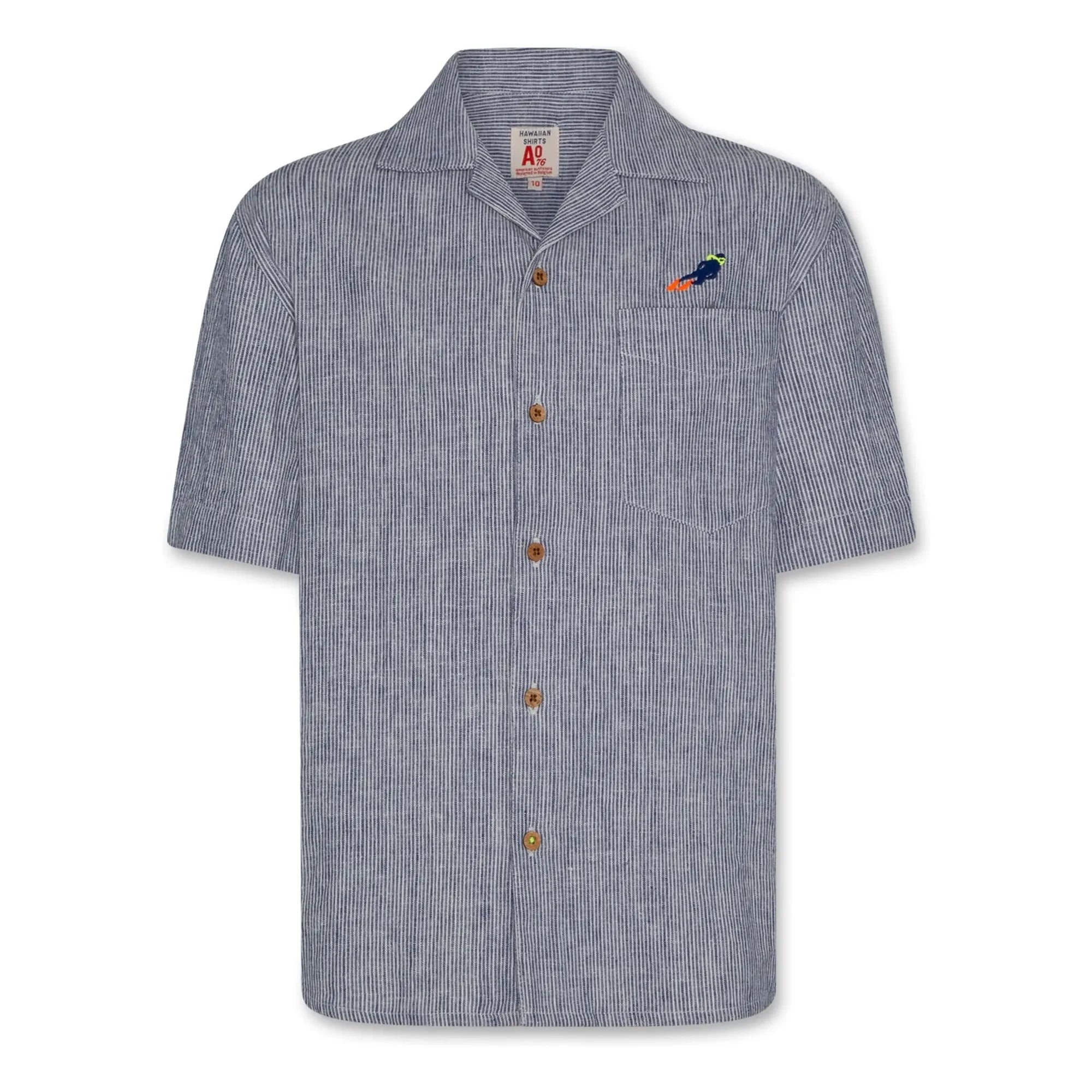 AO76 - Hawaiian Diving Shirt | Blue