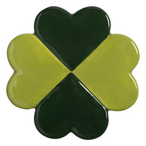 &Klevering - Lucky Clover Coasters - Set of 4 | Green
