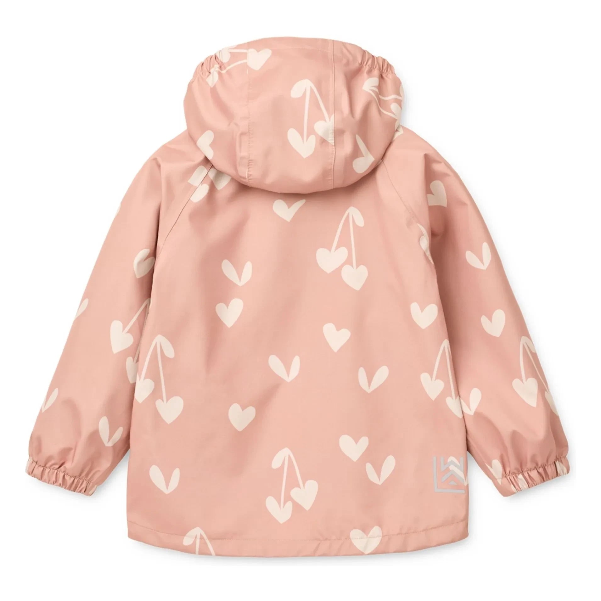 Liewood - Pedia Coeurs Recycled Fiber Rain Set | Soft Pink