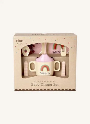 Rice - ABC Melamine Lunch Box Set | Light Pink