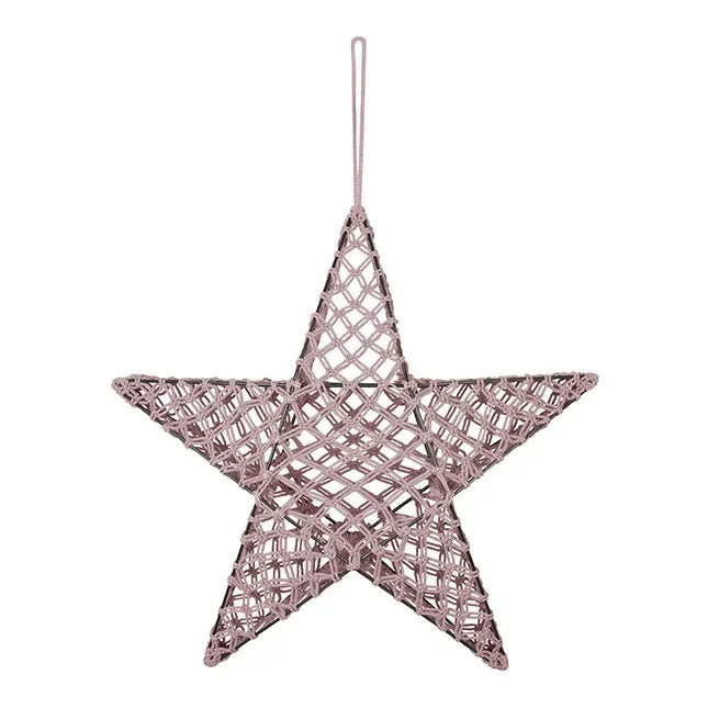 Numero 74 - Macrame star lamp | Powder Pink S007