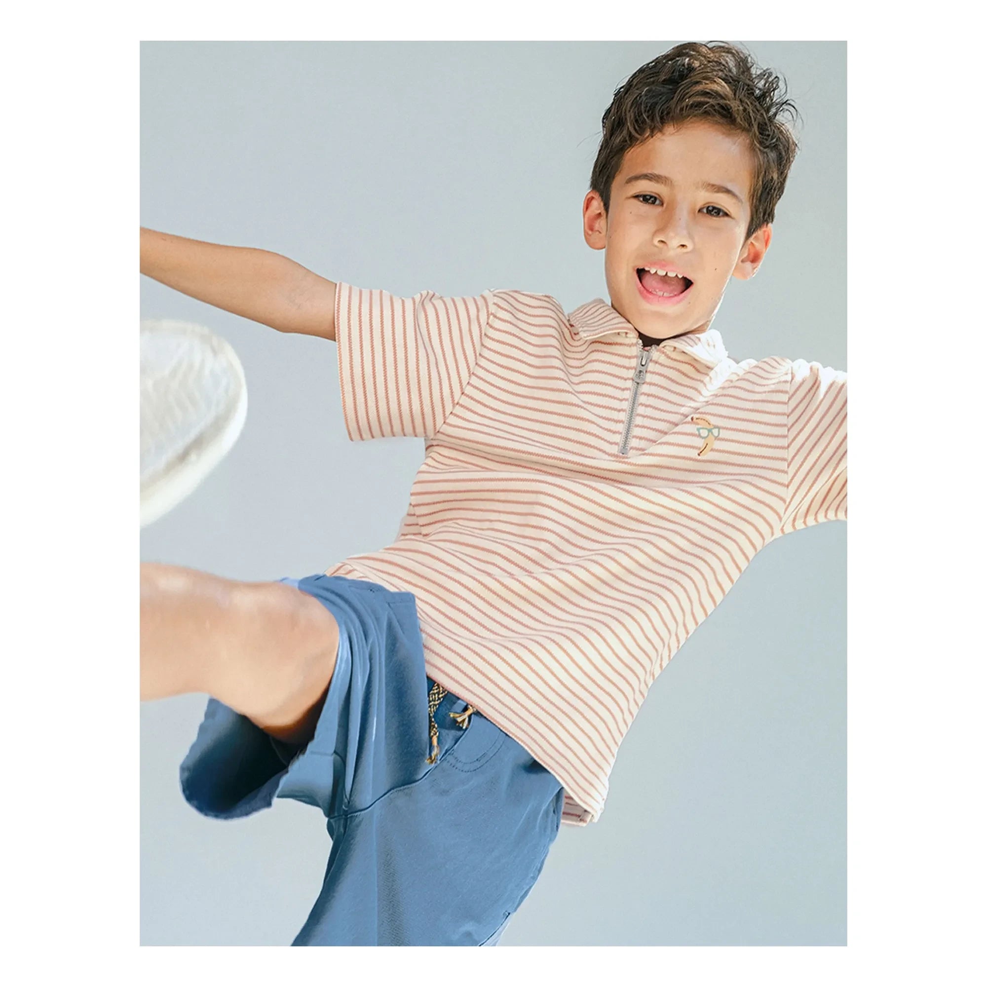 Gingersnaps - Polo Bruno Banana Çizgili Twill | Ekru
