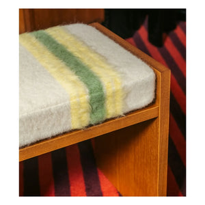 The Socialite Family - Chiesa Striped Mohair Stool | Yellow