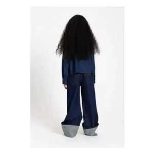 Finger in the nose - Crush Short Denim Shirt | Raw denim