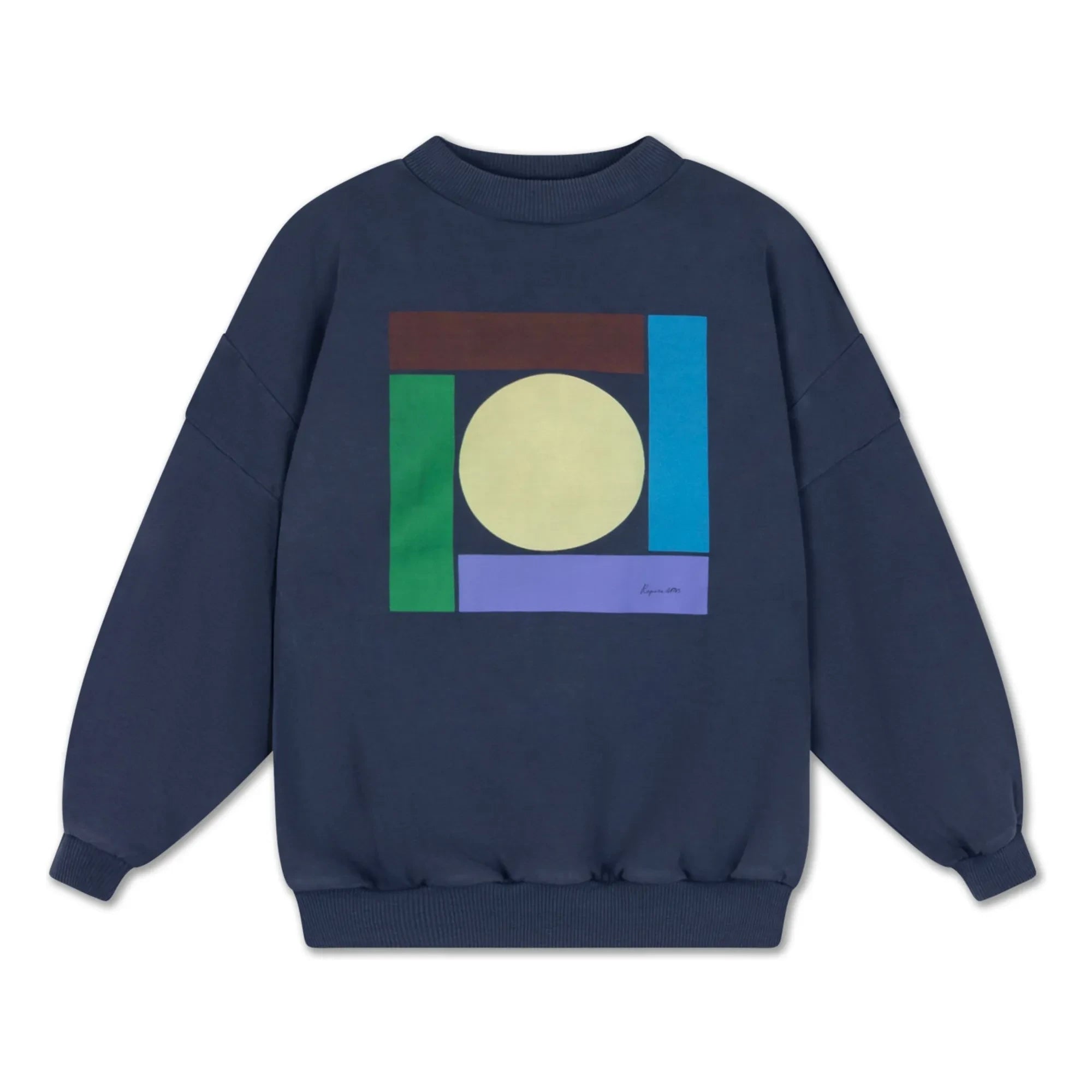 Repose AMS - Crew Neck Printed Organic Cotton | Midnight blue