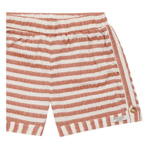 Donsje - Kaatio Striped Organic Cotton Shorts | Camel