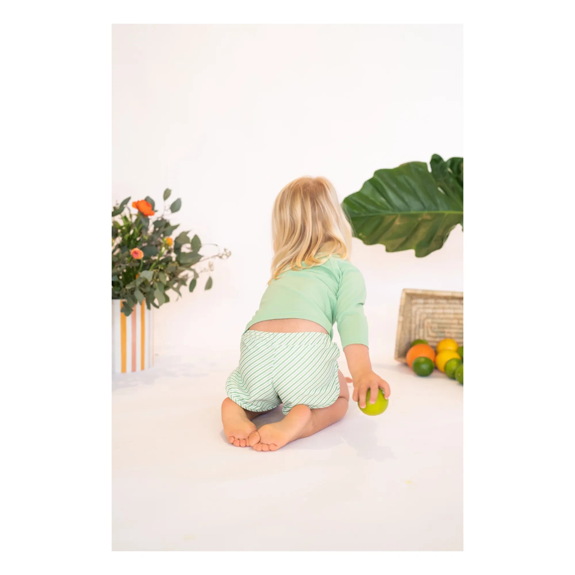 Ina Swim - Striped Mesa Swimsuit Shorts | Green