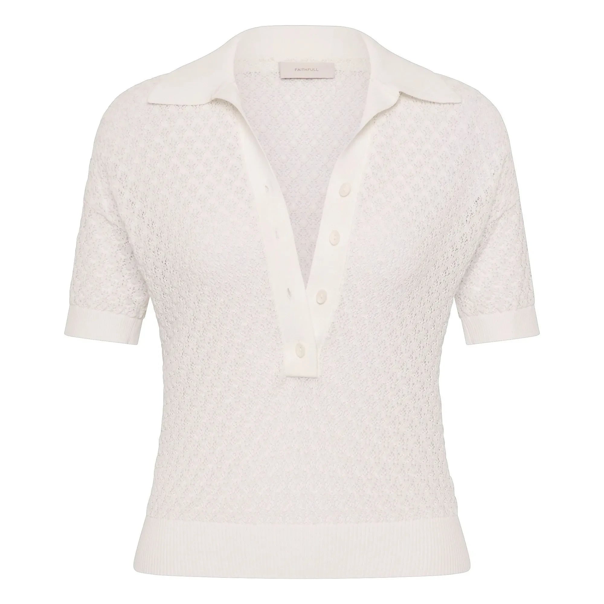 Faithfull the Brand - Polo Pointelle Lena Cotton | Ecru