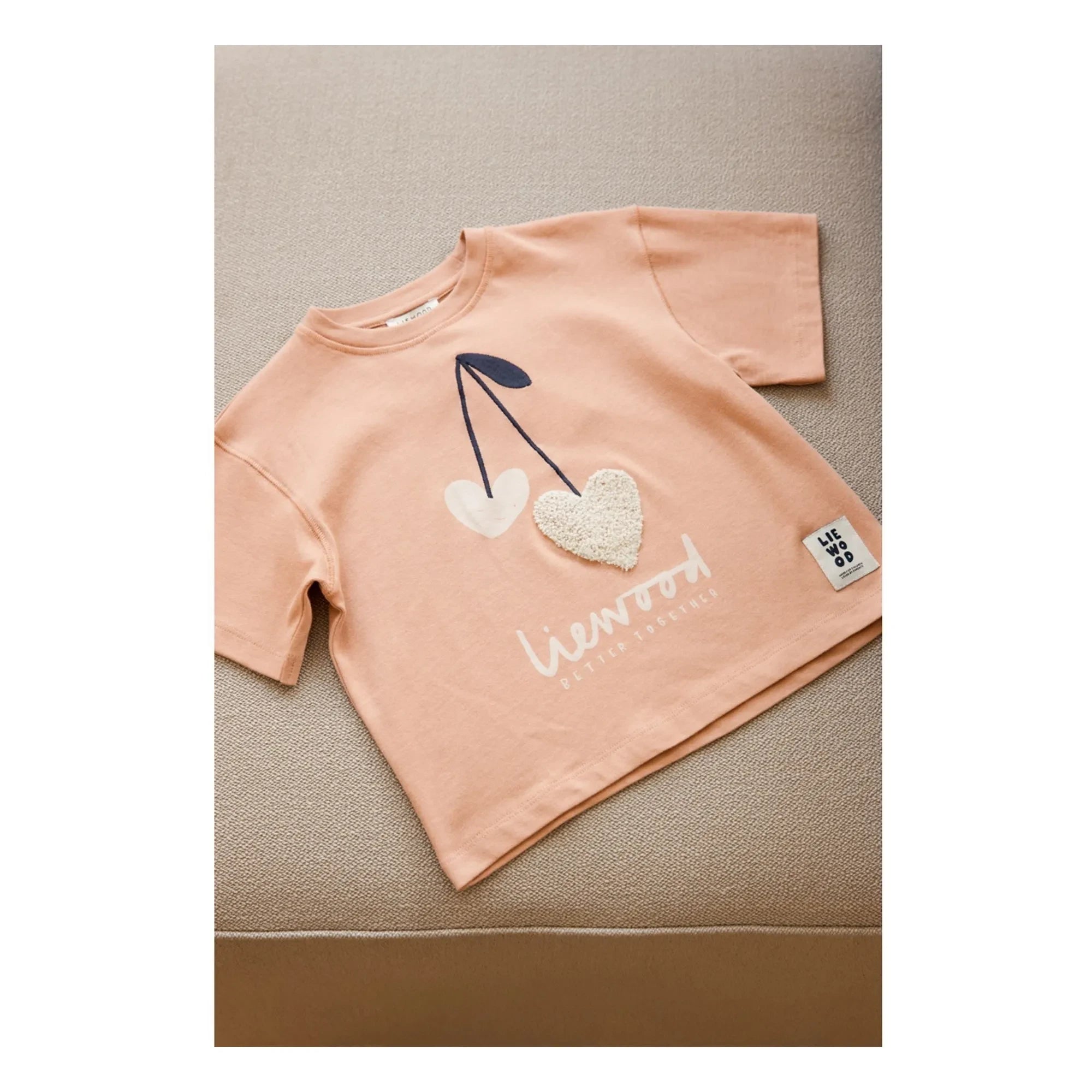 Liewood - Tyler Hearts Organic Cotton T-Shirt | Pink