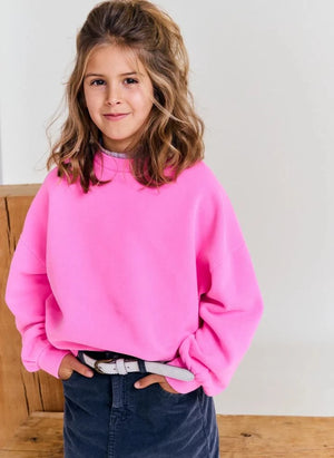 AO76 - Violetta recycled cotton sweatshirt | Fluorescent pink