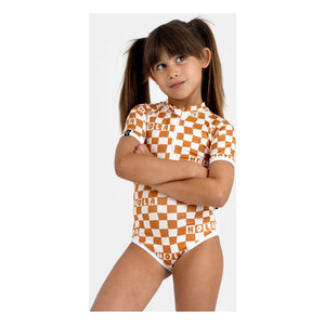 Beach & Bandits - Checked Hola Recycled Fiber UV Protected Swimsuit | Cream