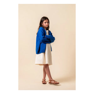 birinit - Cobalt Embroidered Flower Cardigan | Royal Blue