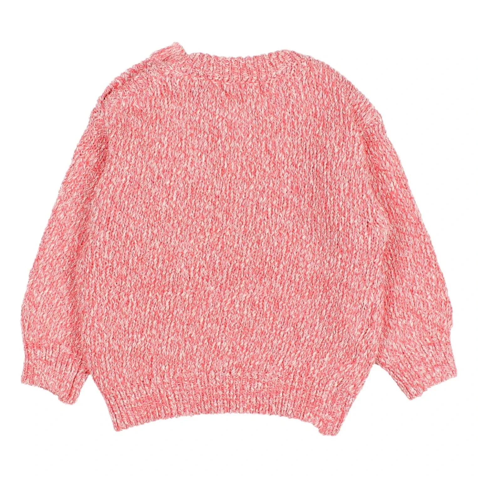 Búho - Chiné Organic Cotton Baby Sweater | Pink