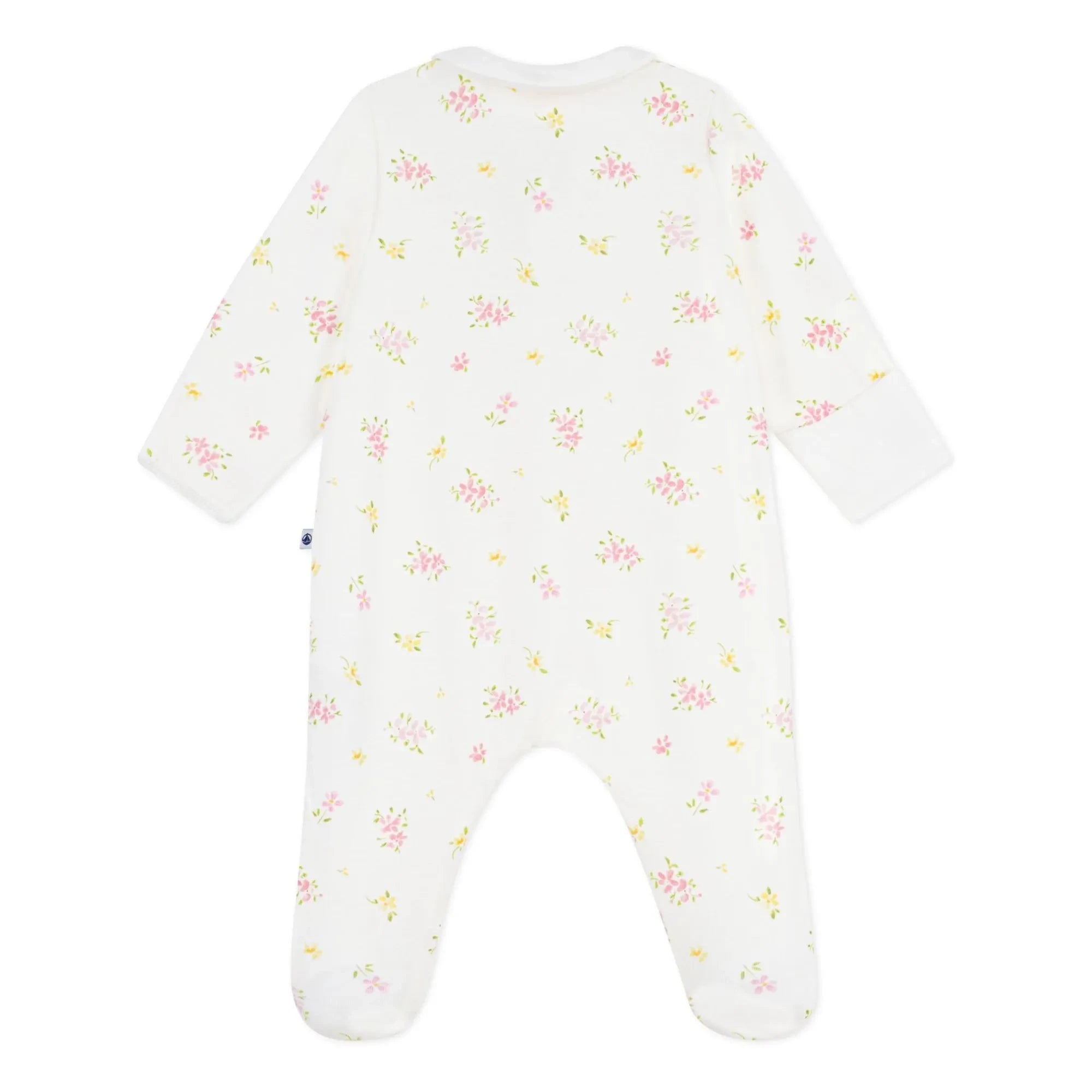 Petit Bateau - Organic Cotton Sleepwear with Floral Pattern | White