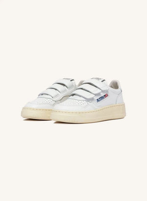 Autry - Kidstripes Low Leather Sneakers | White