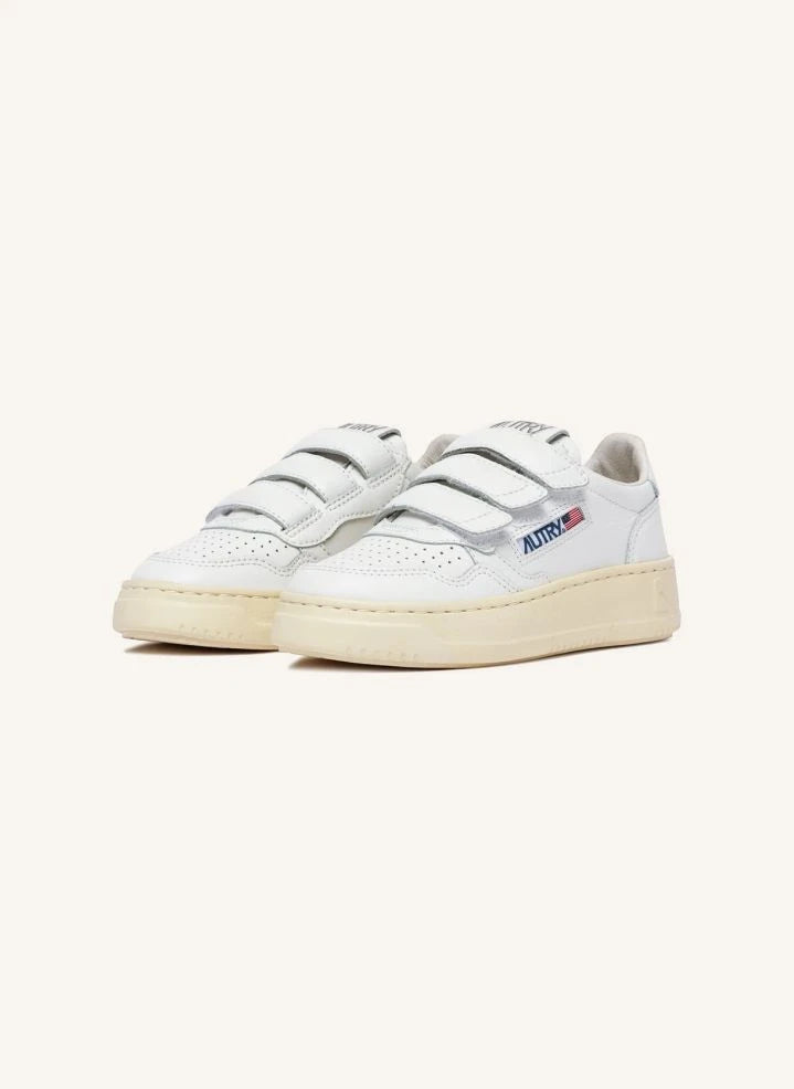 Autry - Kidstripes Low Leather Sneakers | White