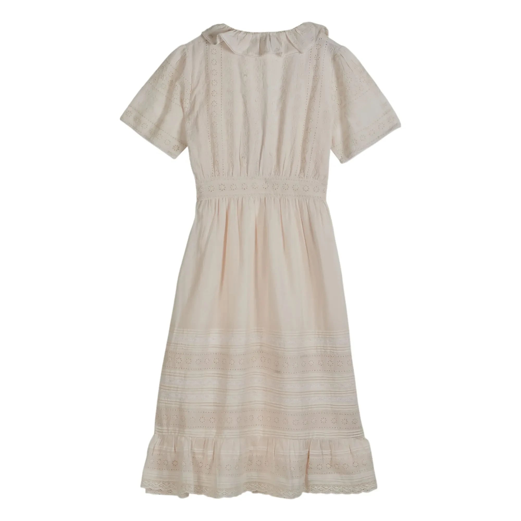 Emile et Ida - Broderie Anglaise Cotton Dress | Cream