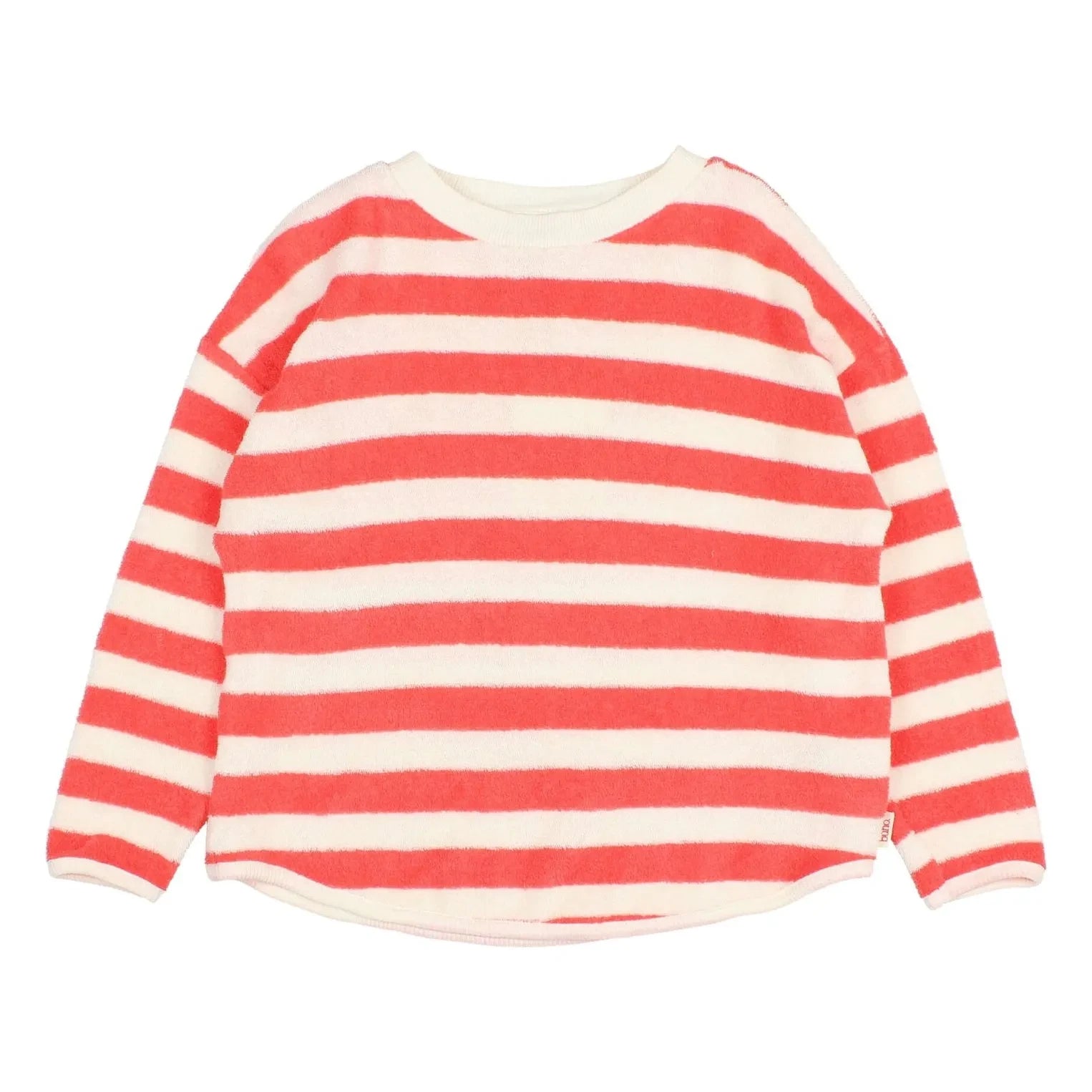 Búho - Striped Organic Cotton Sweatshirt | Red