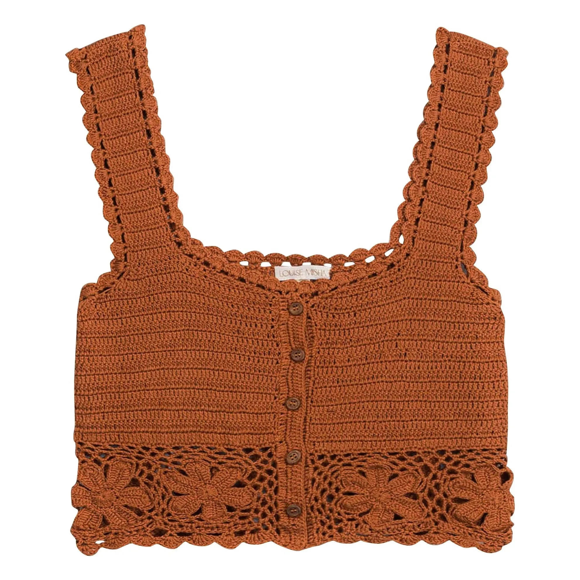 Louise Misha - Alda Cotton Top | Caramel
