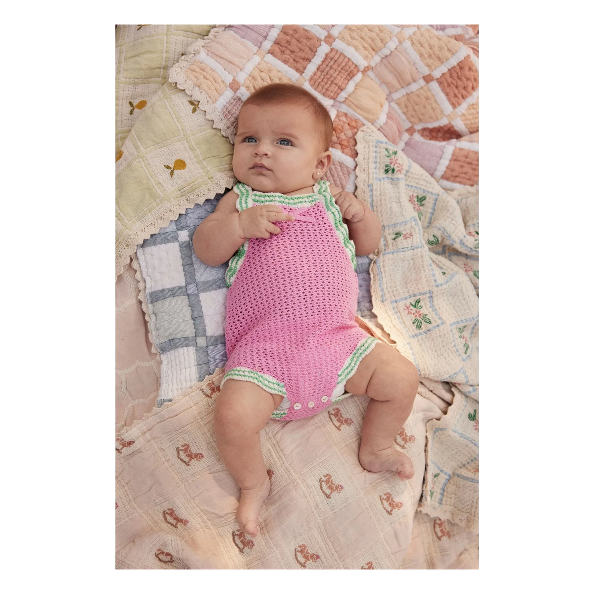 Bebe Organic - Organic Cotton Patchwork Blanket | Blue