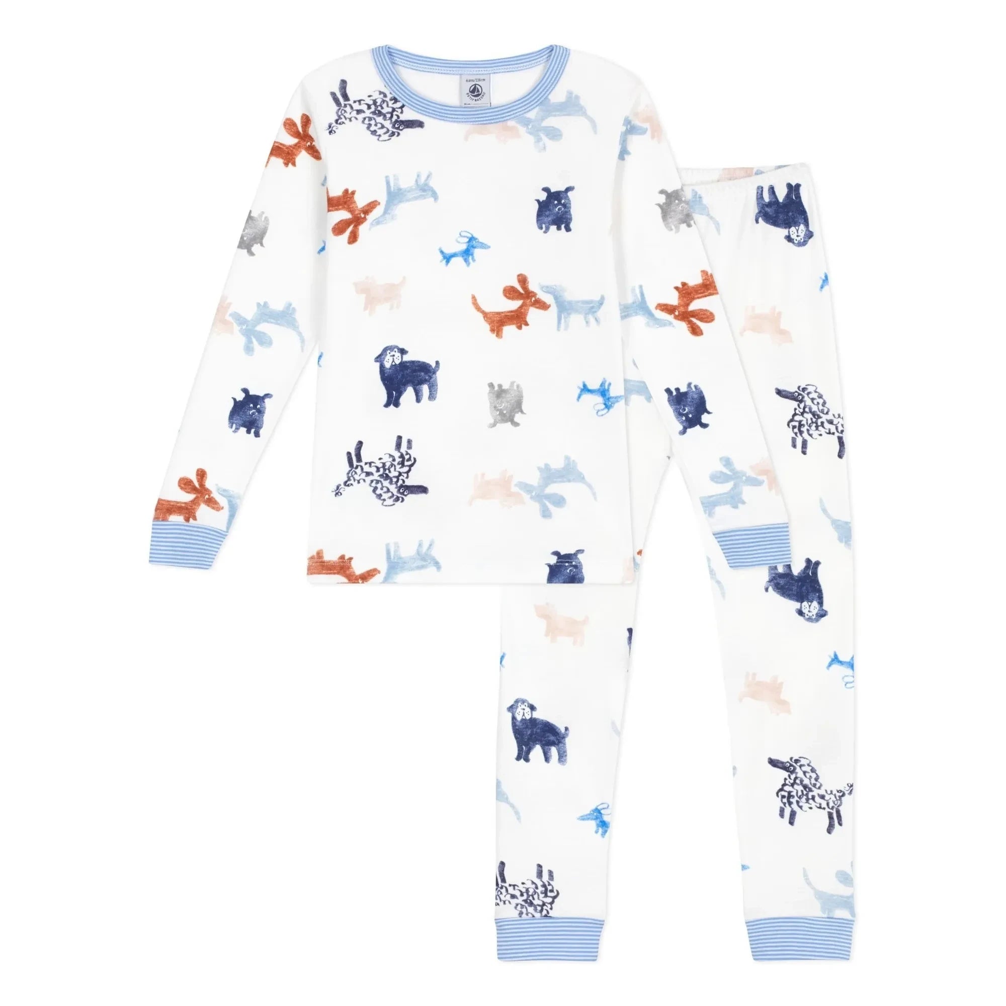 Petit Bateau - Drawstring Pajamas for Dogs | White