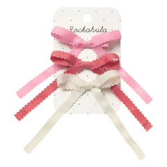 Rockahula Kids - Set of 3 Wavy Bow Hair Clips | Pink
