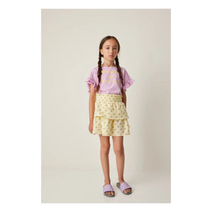Tocoto Vintage - Fleurs Volants Skirt | Yellow