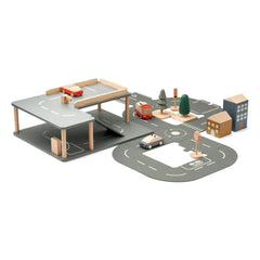 Liewood - Village and wooden garage | Apple Red Multi Mix