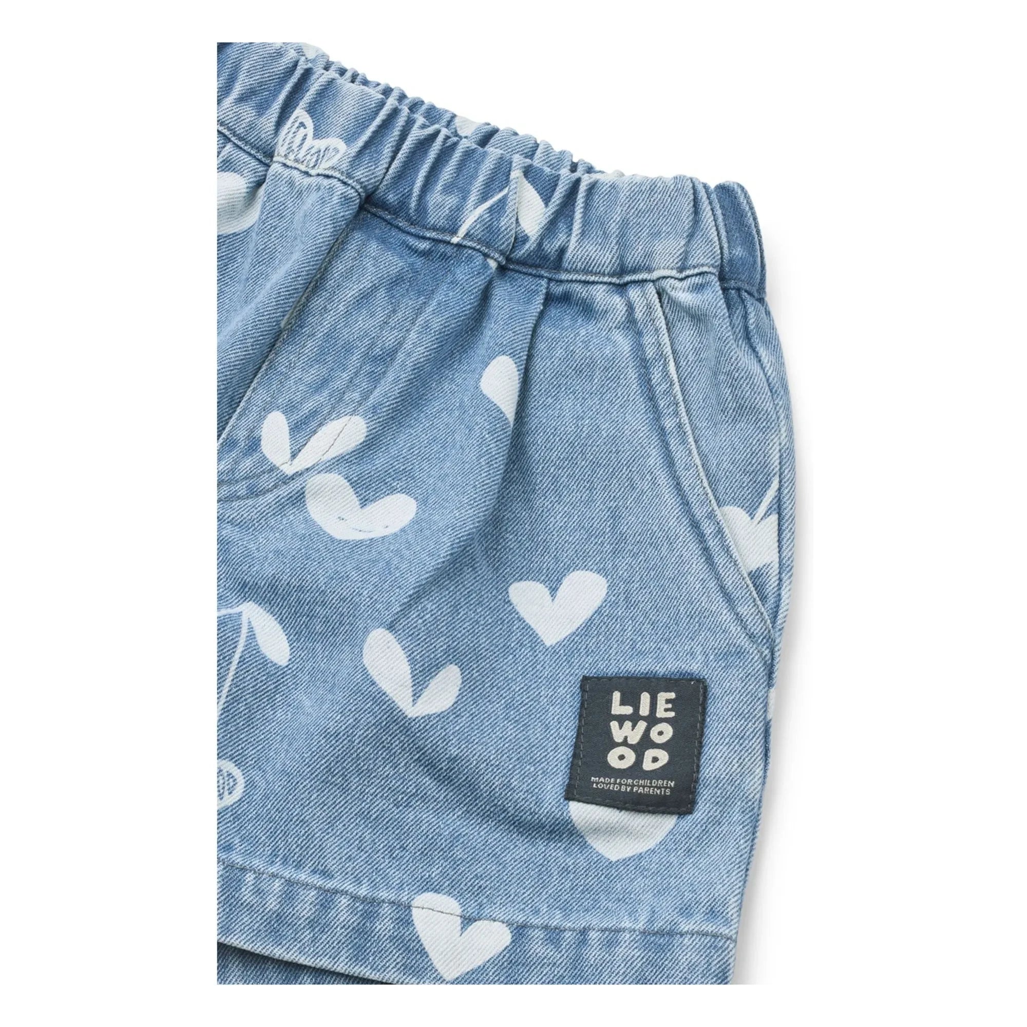 Liewood - Borrisa Denim Shorts with Hearts | Blue