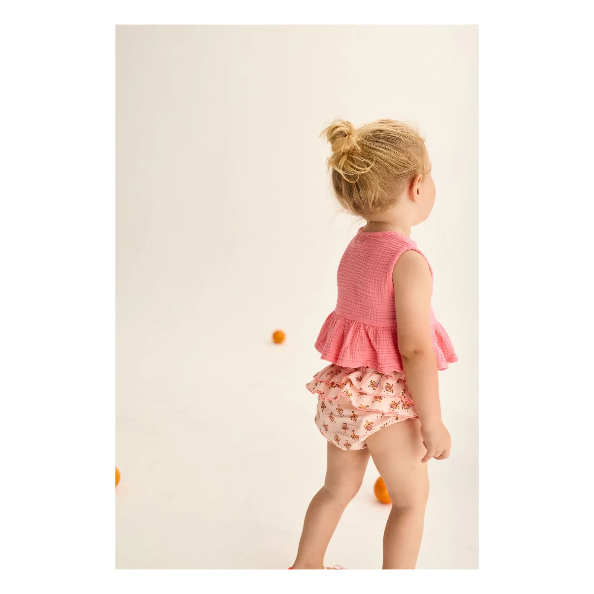 Cozmo - Inese Floral Organic Cotton Bloomer | Powder Pink