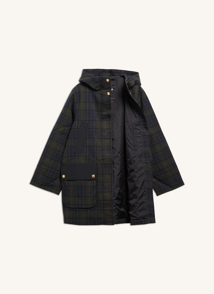 Barbour - Rotsea Ekose Su Geçirmez Ceket | Siyah