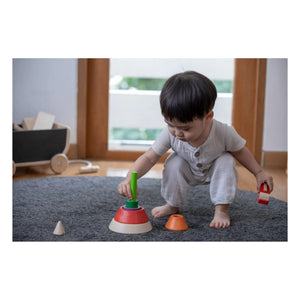 Plan Toys - Stackable and Interlocking Pyramid