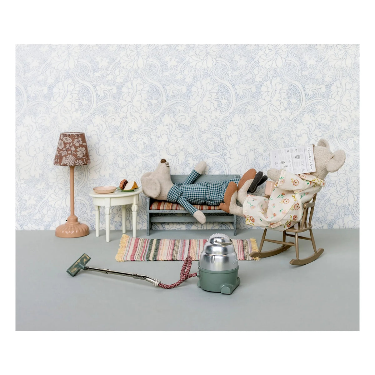 Maileg - Vacuum cleaner | Grey Blue