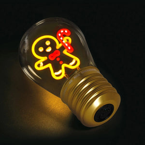Legami - Gingerbread Noel Light Bulb Table Lamp - Bulb Fiction
