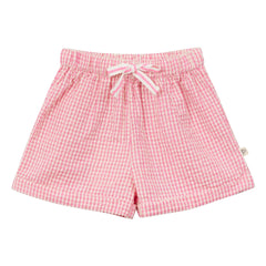 Arsène et Les Pipelettes - Vichy Seersucker Baby Shorts | Pink