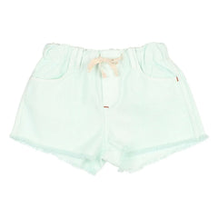 Owl - Fringed Denim Lyocell Shorts | Aqua