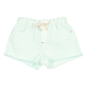 Owl - Fringed Denim Lyocell Shorts | Aqua