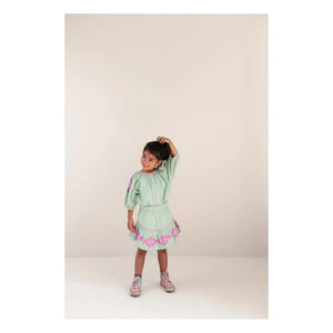 Jenest - Colette Linen Embroidered Blouse | Almond Green