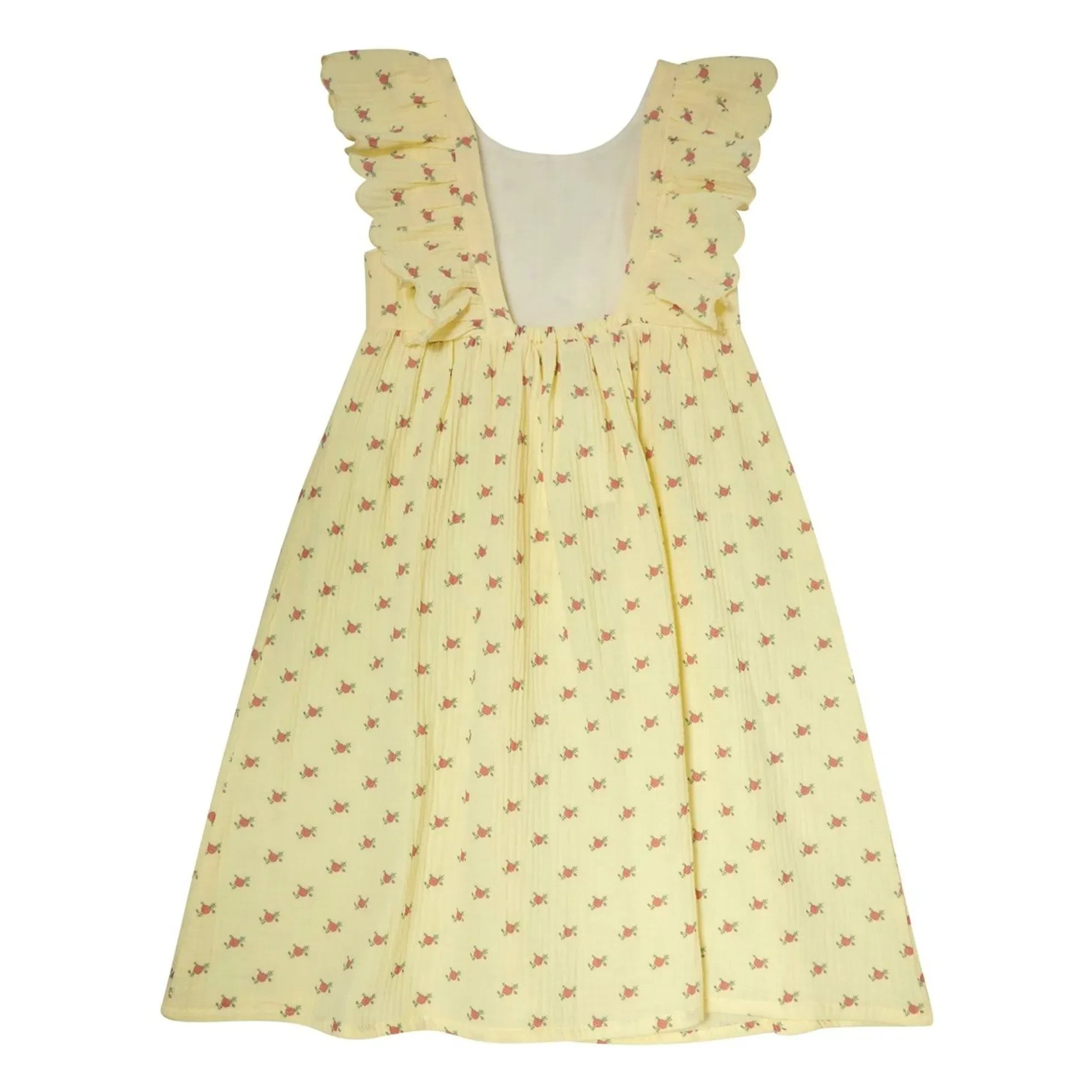 Tocoto Vintage - Fleurs Volants elbise | Sarı