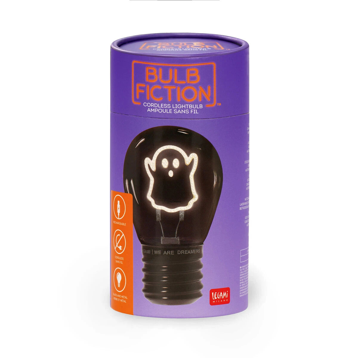 Legami - Decorative Lightbulb-Shaped Table Lamp - Ghost - Bulb Fiction