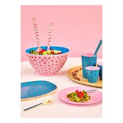 Rice - Kiraz Pattern Rectangular Melamine Plate | Royal Blue