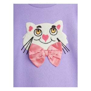 Mini Rodini - Organic Cotton Cat Dress | Purple