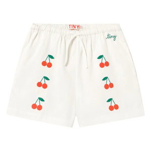 Tinycottons - Short Cherry Twill | White