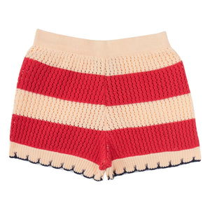 Mipounet - Striped Vita Crochet Shorts | Red