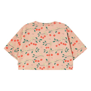 Tinycottons - Crop Cherry Organic Cotton T-Shirt | Pink